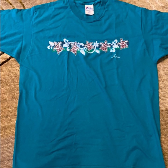 ~Pro Layer~ Vintage Kauai Turquoise T-Shirt - Picture 1 of 3